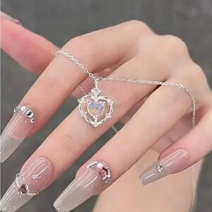 Silver Heart Pendant Necklace